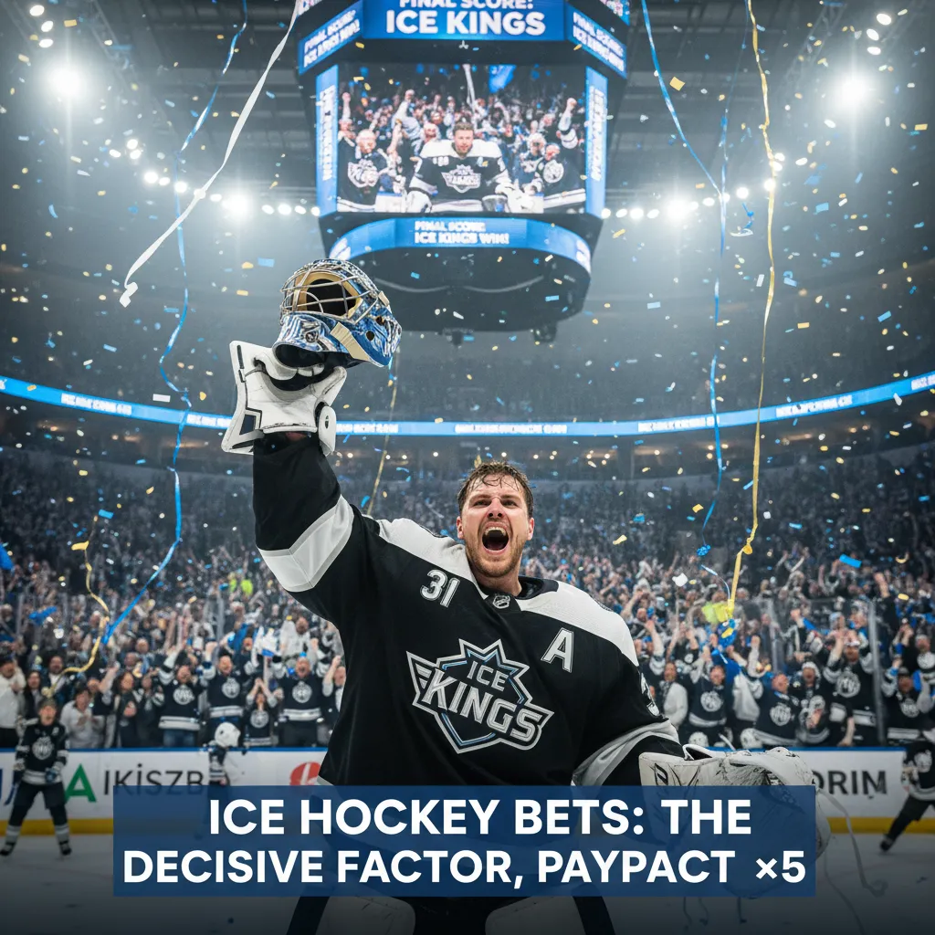 Thủ môn Ice Hockey trong tư thế sẵn sàng cản phá.