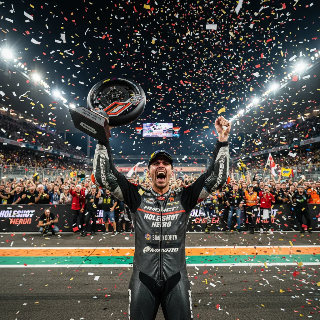 Cận cảnh cơ cấu kích hoạt thiết bị Holeshot trên phuộc trước